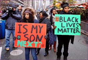 NYC action in solidarity with Ferguson. Mo, encouraging a boycott of Black Friday Consumerism.